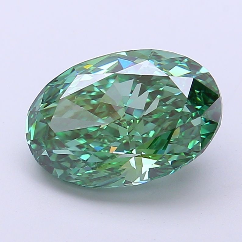 Loose Diamond - OVAL 3.52ct Fancy Vivid Green VVS2 (1 of 1)