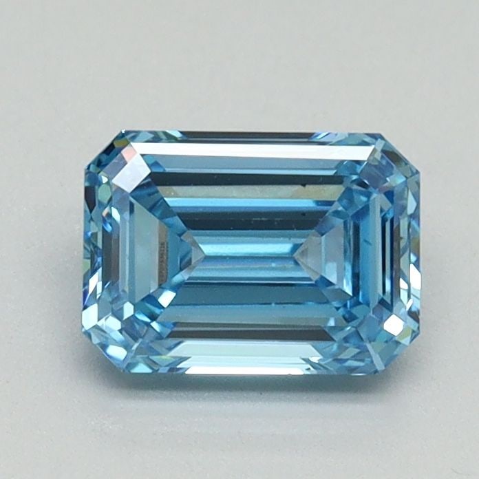 Loose Diamond - EMERALD 0.99ct Fancy Vivid Blue VS1 (1 of 1)