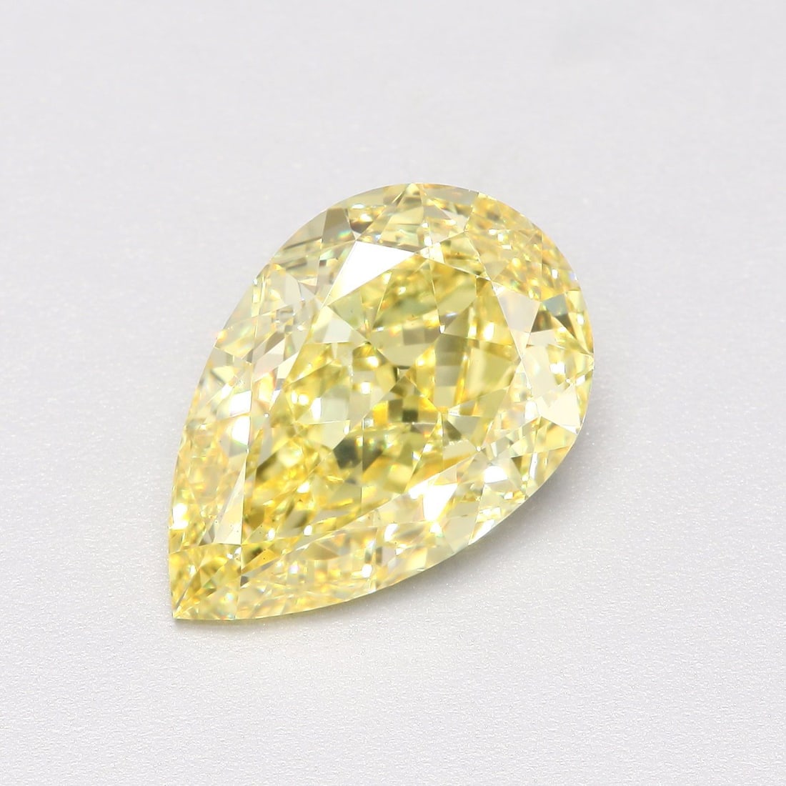 Loose Diamond - PEAR 3.17ct Fancy Vivid Yellow VS1 (1 of 1)