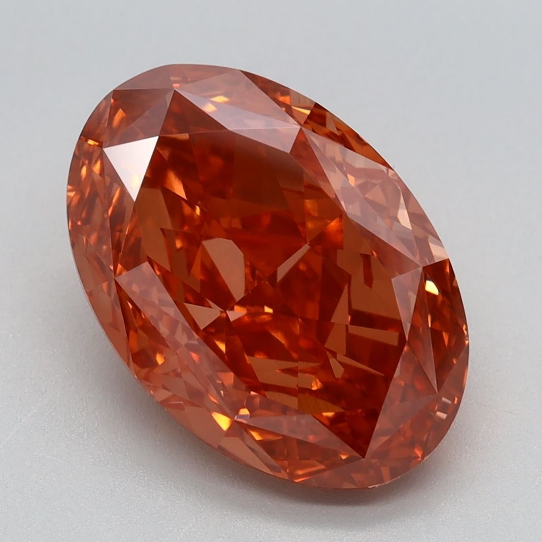 Loose Diamond - OVAL 4.24ct Fancy Vivid Orange Pink VVS2 (1 of 1)