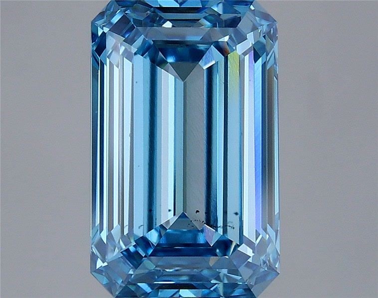 Loose Diamond - EMERALD 3.94ct Fancy Vivid Blue VS2 (1 of 1)