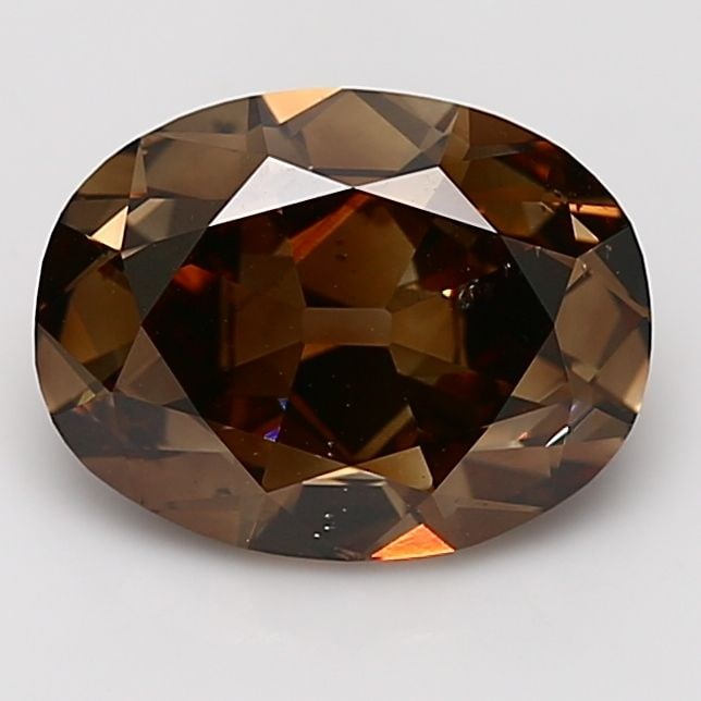 Loose Diamond - OVAL 3.38ct Fancy Dark Orangey Brown SI2 (1 of 1)
