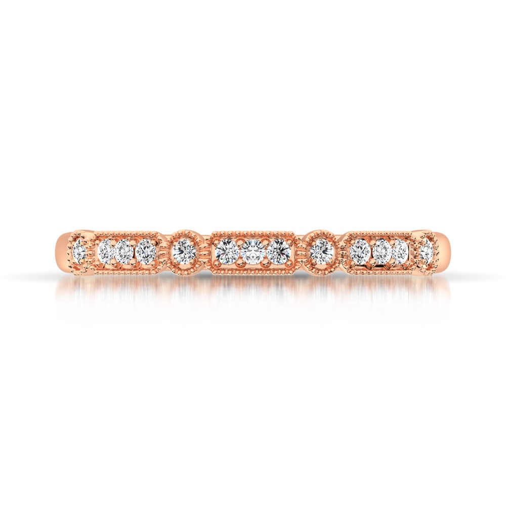 14K Rose Gold 1/20 Ct.Tw. Diamond Stackable Band (1 of 3)