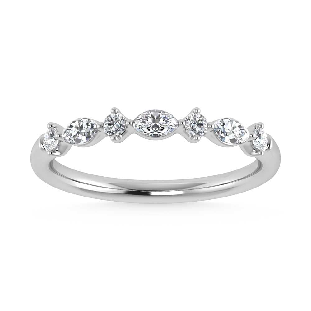 14K White Gold Lab Grown Diamond 1/4 Ct.Tw. Stackable Band (1 of 4)