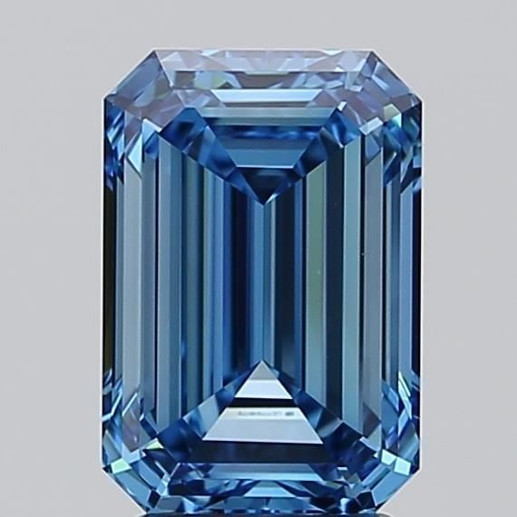 Loose Diamond - EMERALD 3.04ct Fancy Vivid Blue VVS1 (1 of 1)