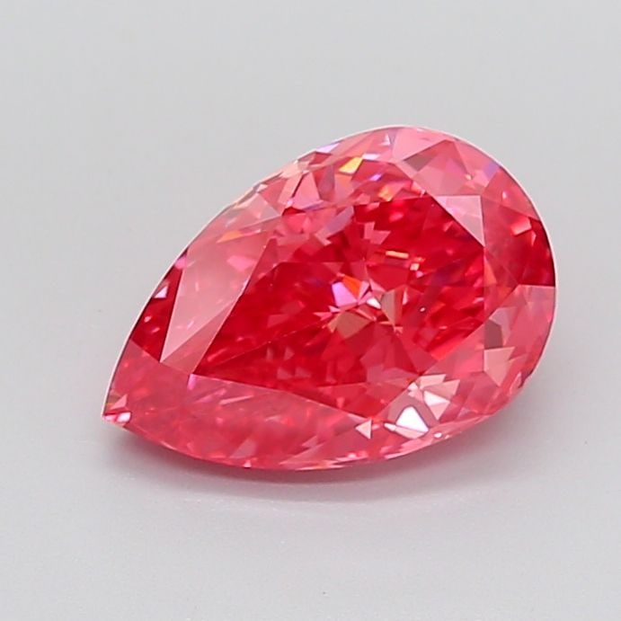 Loose Diamond - PEAR 3.02ct Fancy Vivid Reddish Pink VS1 (1 of 1)