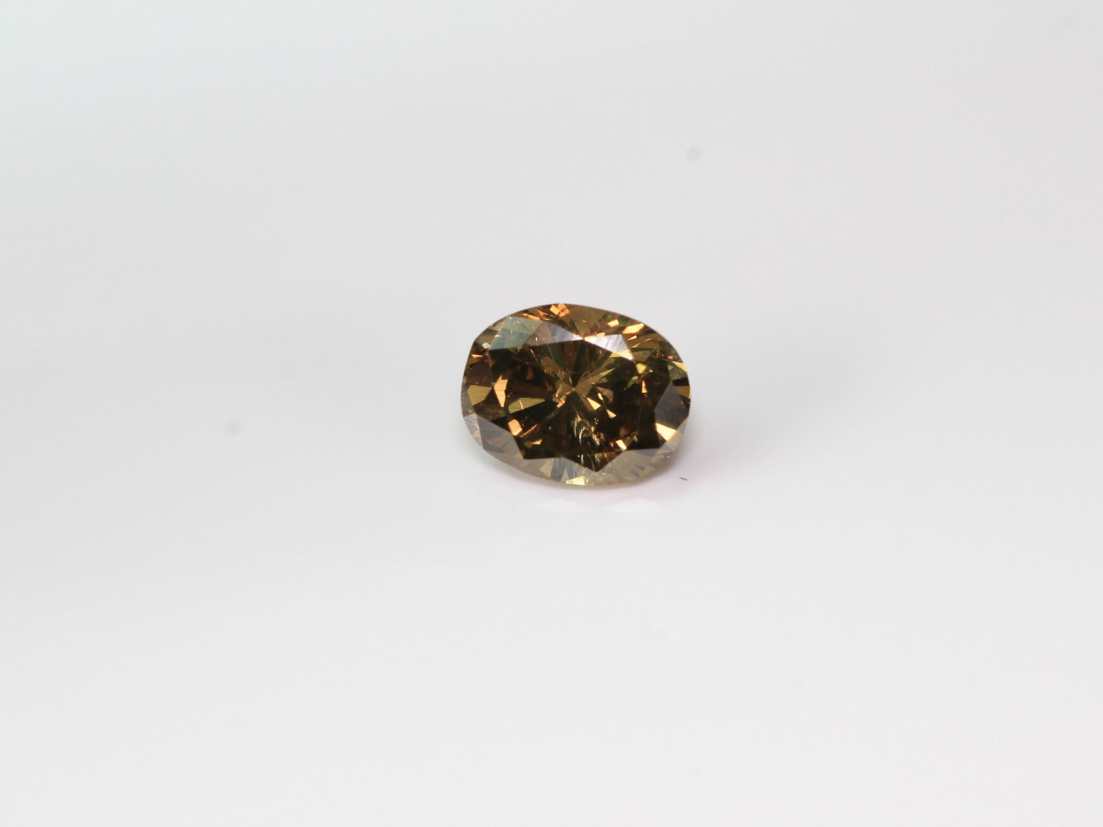 Loose Diamond - OVAL 0.99ct Fancy Dark Brown Greenish Yellow I1 (1 of 1)