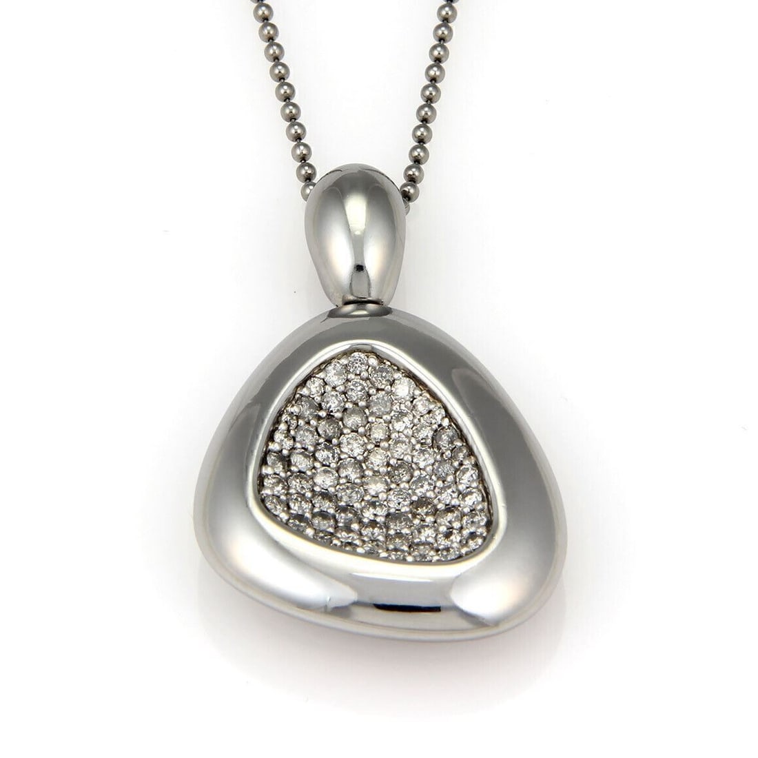 Capri Plus Diamond Pendant Necklace in Sterling Silver by Roberto Coin (1 of 6)