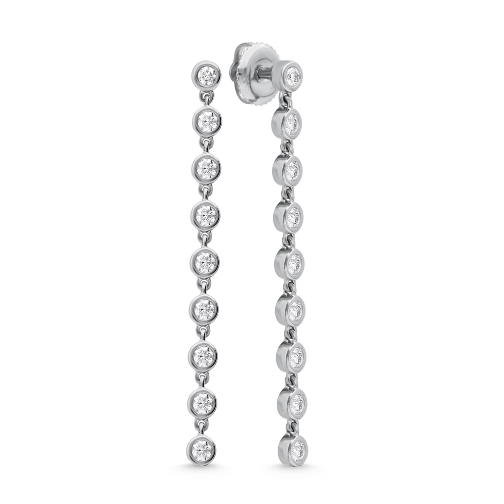 14K White Gold Diamond 3/4 Ct.Tw Fashion Earrings (1 of 1)