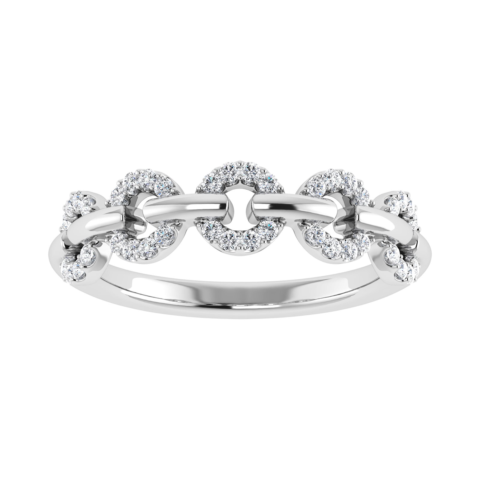 10K White Gold 1/6 Ct.Tw. Diamond Fashion Ring (1 of 4)