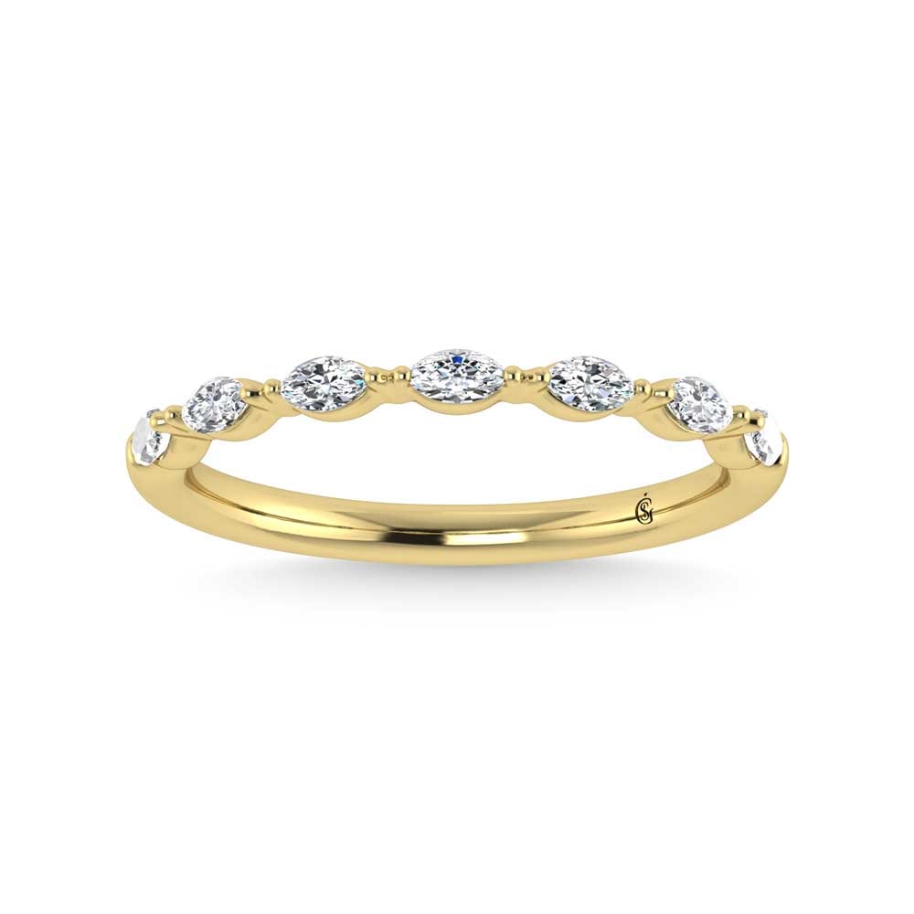 14K Yellow Gold Lab Grown Diamond 1/4 Ct.Tw. Stackable Band (1 of 4)