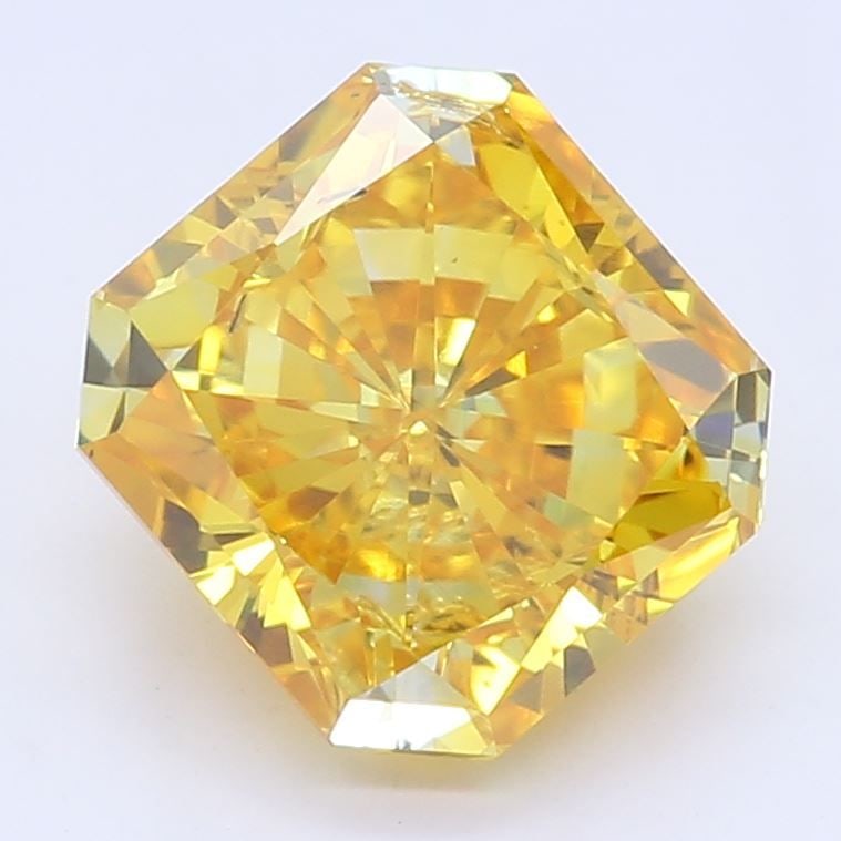 Loose Diamond - RADIANT 1.22ct Fancy Vivid Orange Yellow I1: Loose Diamond - RADIANT 1.22ct Fancy Vivid Orange Yellow I1 Source: This is a real non-mined Diamond that has been grown in a lab Shape: RADIANT Carats: 1.22 Color: Fancy Vivid Orange Yellow Certifica