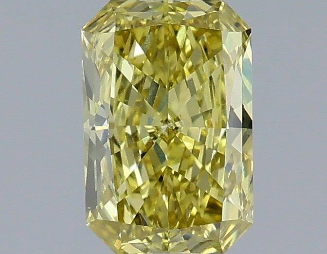 Loose Diamond - RADIANT 1.0ct Fancy Intense Yellow VVS2: Loose Diamond - RADIANT 1.0ct Fancy Intense Yellow VVS2 Source: This is a real non-mined Diamond that has been grown in a lab Shape: RADIANT Carats: 1.0 Color: Fancy Intense Yellow Certification: IGI 