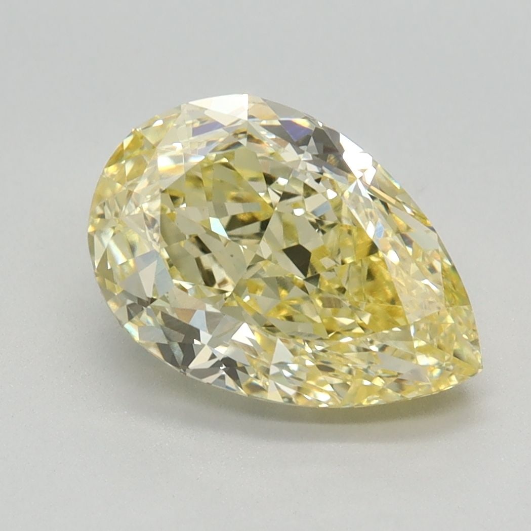 Loose Diamond - PEAR 2.32ct Fancy Intense Yellow VS1: Loose Diamond - PEAR 2.32ct Fancy Intense Yellow VS1 Source: This is a real non-mined Diamond that has been grown in a lab Shape: PEAR Carats: 2.32 Color: Fancy Intense Yellow Certification: IGI Video
