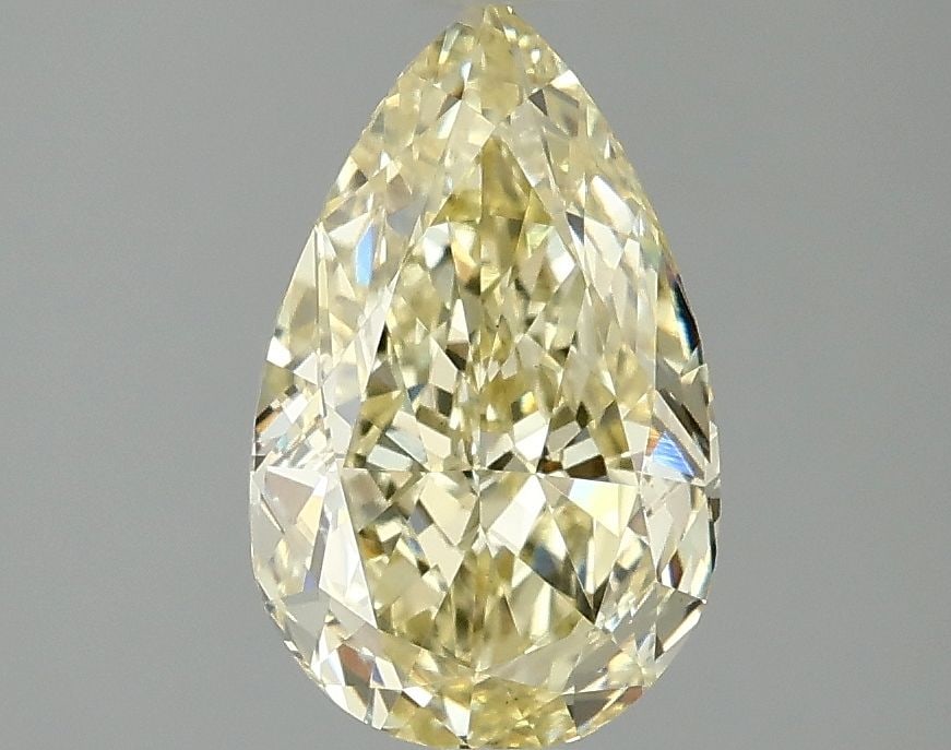 Loose Diamond - PEAR 2.03ct Fancy Intense Yellow VS1: Loose Diamond - PEAR 2.03ct Fancy Intense Yellow VS1 Source: This is a real non-mined Diamond that has been grown in a lab Shape: PEAR Carats: 2.03 Color: Fancy Intense Yellow Certification: IGI Video