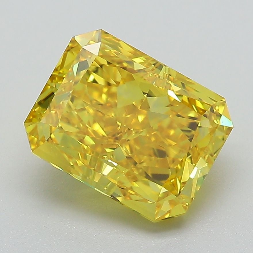 Loose Diamond - RADIANT 3.27ct Fancy Vivid Yellow VS2: Loose Diamond - RADIANT 3.27ct Fancy Vivid Yellow VS2 Source: This is a real non-mined Diamond that has been grown in a lab Shape: RADIANT Carats: 3.27 Color: Fancy Vivid Yellow Certification: IGI Vid