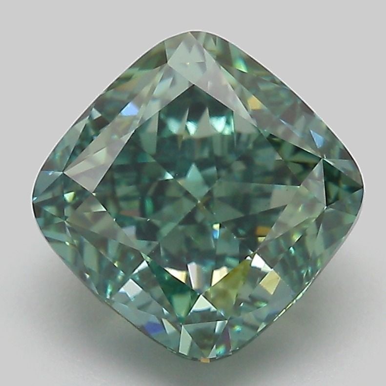 Loose Diamond - CUSHION MODIFIED 3.53ct Fancy Vivid Green VS1: Loose Diamond - CUSHION MODIFIED 3.53ct Fancy Vivid Green VS1 Source: This is a real non-mined Diamond that has been grown in a lab Shape: CUSHION MODIFIED Carats: 3.53 Color: Fancy Vivid Green Certif