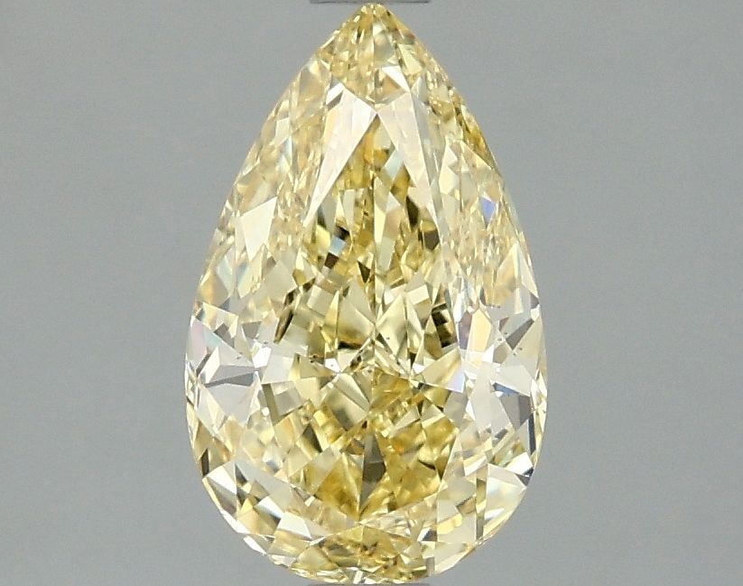 Loose Diamond - PEAR 1.54ct Fancy Intense Yellow VS1: Loose Diamond - PEAR 1.54ct Fancy Intense Yellow VS1 Source: This is a real non-mined Diamond that has been grown in a lab Shape: PEAR Carats: 1.54 Color: Fancy Intense Yellow Certification: IGI Video