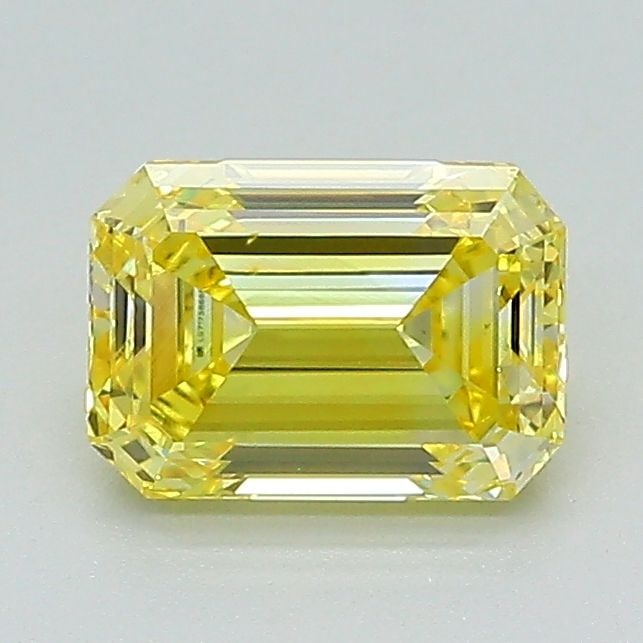 Loose Diamond - EMERALD 1.03ct Fancy Vivid Yellow VS2: Loose Diamond - EMERALD 1.03ct Fancy Vivid Yellow VS2 Source: This is a real non-mined Diamond that has been grown in a lab Shape: EMERALD Carats: 1.03 Color: Fancy Vivid Yellow Certification: IGI Vid