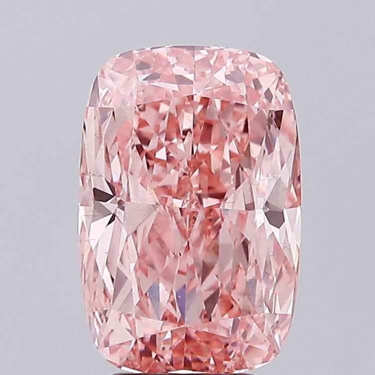Loose Diamond - CUSHION MODIFIED 5.0ct Fancy Vivid Pink VS2: Loose Diamond - CUSHION MODIFIED 5.0ct Fancy Vivid Pink VS2 Source: This is a real non-mined Diamond that has been grown in a lab Shape: CUSHION MODIFIED Carats: 5.0 Color: Fancy Vivid Pink Certificat