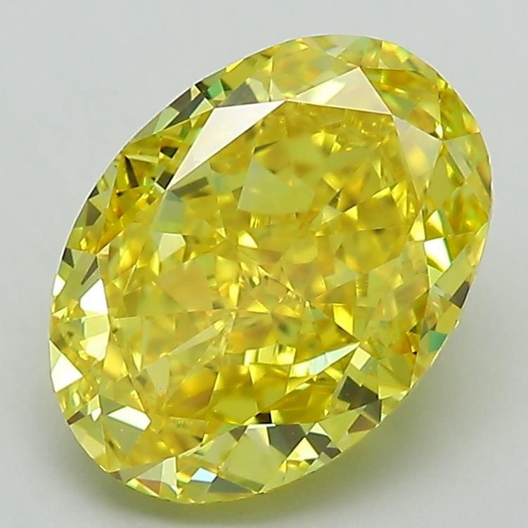Loose Diamond - OVAL 3.03ct Fancy Vivid Yellow VS1: Loose Diamond - OVAL 3.03ct Fancy Vivid Yellow VS1 Source: This is a real non-mined Diamond that has been grown in a lab Shape: OVAL Carats: 3.03 Color: Fancy Vivid Yellow Certification: IGI Video: