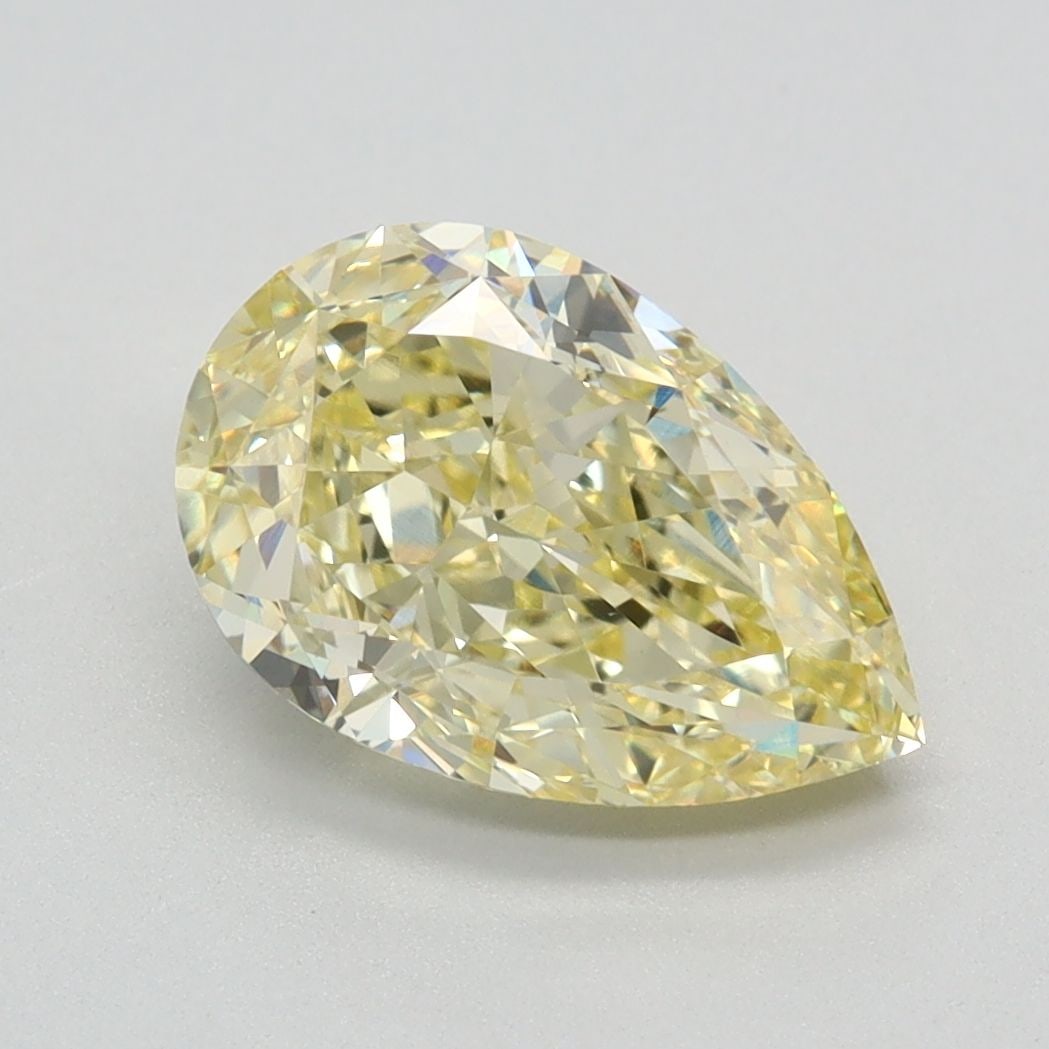 Loose Diamond - PEAR 2.23ct Fancy Intense Yellow VVS2: Loose Diamond - PEAR 2.23ct Fancy Intense Yellow VVS2 Source: This is a real non-mined Diamond that has been grown in a lab Shape: PEAR Carats: 2.23 Color: Fancy Intense Yellow Certification: IGI Vide