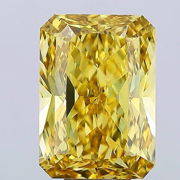 Loose Diamond - RADIANT 10.02ct Fancy Vivid Yellow SI1: Loose Diamond - RADIANT 10.02ct Fancy Vivid Yellow SI1 Source: This is a real non-mined Diamond that has been grown in a lab Shape: RADIANT Carats: 10.02 Color: Fancy Vivid Yellow Certification: IGI V