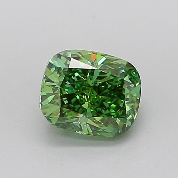 Loose Diamond - CUSHION MODIFIED 1.55ct Fancy Vivid Green VVS2: Loose Diamond - CUSHION MODIFIED 1.55ct Fancy Vivid Green VVS2 Source: This is a real non-mined Diamond that has been grown in a lab Shape: CUSHION MODIFIED Carats: 1.55 Color: Fancy Vivid Green Certi