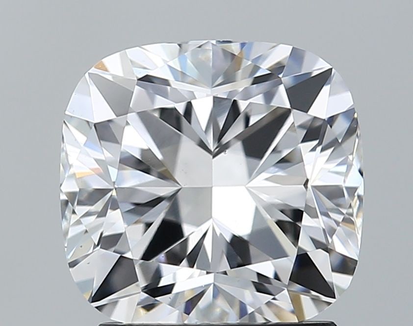 Loose Diamond - CUSHION MODIFIED 2.53ct E VS1: Loose Diamond - CUSHION MODIFIED 2.53ct E VS1 Source: This is a real non-mined Diamond that has been grown in a lab Shape: CUSHION MODIFIED Carats: 2.53 Color: E Clarity: VS1 Certification: IGI Video: