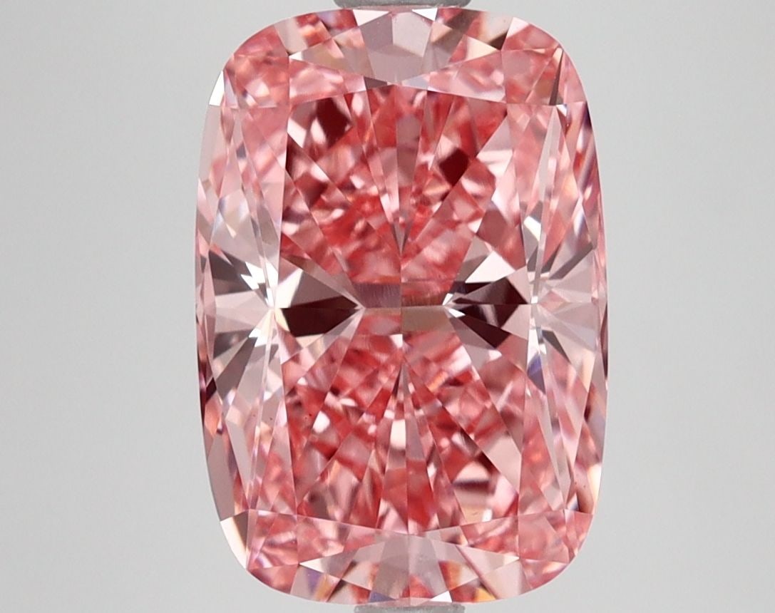 Loose Diamond - CUSHION BRILLIANT 3.67ct Fancy Vivid Pink VS1: Loose Diamond - CUSHION BRILLIANT 3.67ct Fancy Vivid Pink VS1 Source: This is a real non-mined Diamond that has been grown in a lab Shape: CUSHION BRILLIANT Carats: 3.67 Color: Fancy Vivid Pink Certif