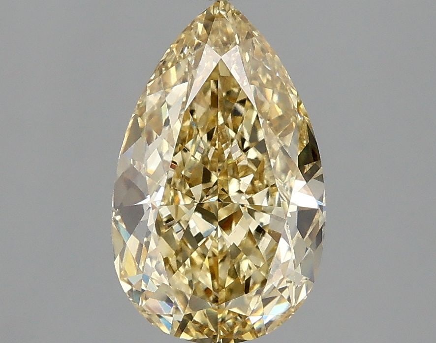 Loose Diamond - PEAR 2.08ct Fancy Intense Yellow VS1: Loose Diamond - PEAR 2.08ct Fancy Intense Yellow VS1 Source: This is a real non-mined Diamond that has been grown in a lab Shape: PEAR Carats: 2.08 Color: Fancy Intense Yellow Certification: IGI Video