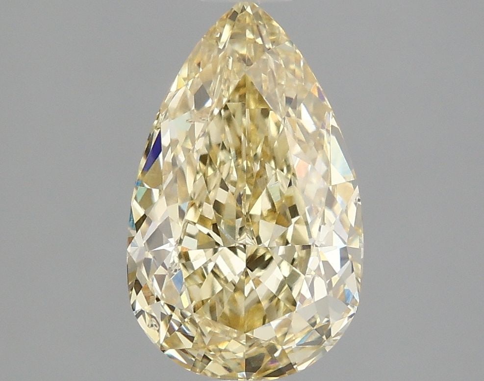 Loose Diamond - PEAR 2.01ct Fancy Intense Yellow VS1: Loose Diamond - PEAR 2.01ct Fancy Intense Yellow VS1 Source: This is a real non-mined Diamond that has been grown in a lab Shape: PEAR Carats: 2.01 Color: Fancy Intense Yellow Certification: IGI Video