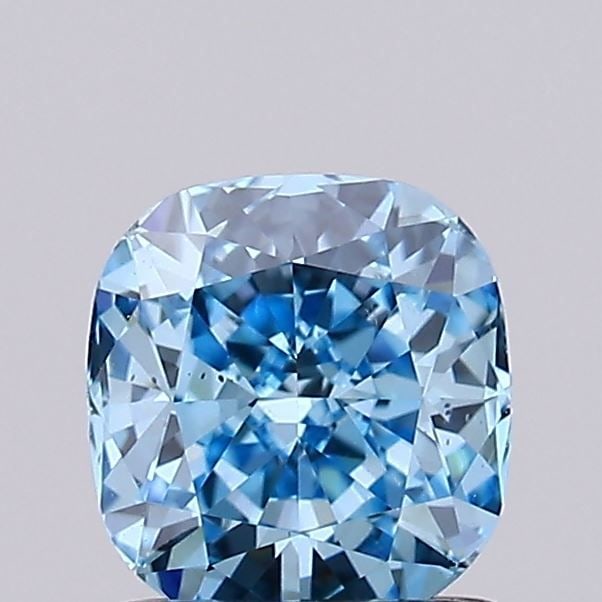 Loose Diamond - CUSHION MODIFIED 0.91ct Fancy Vivid Blue VS2: Loose Diamond - CUSHION MODIFIED 0.91ct Fancy Vivid Blue VS2 Source: This is a real non-mined Diamond that has been grown in a lab Shape: CUSHION MODIFIED Carats: 0.91 Color: Fancy Vivid Blue Certific