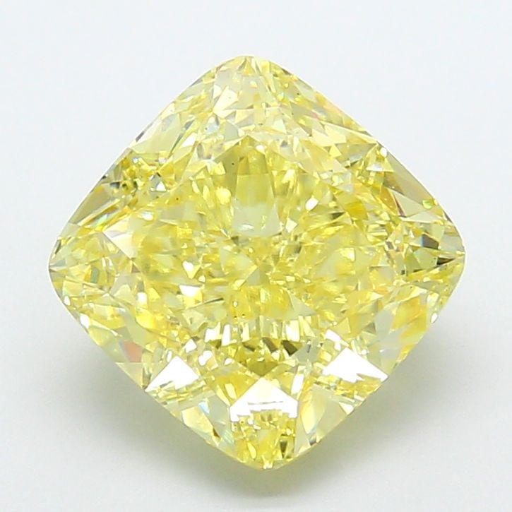 Loose Diamond - CUSHION MODIFIED 5.51ct Fancy Yellow VS2: Loose Diamond - CUSHION MODIFIED 5.51ct Fancy Yellow VS2 Source: This is a real non-mined Diamond that has been grown in a lab Shape: CUSHION MODIFIED Carats: 5.51 Color: Fancy Yellow Certification: I