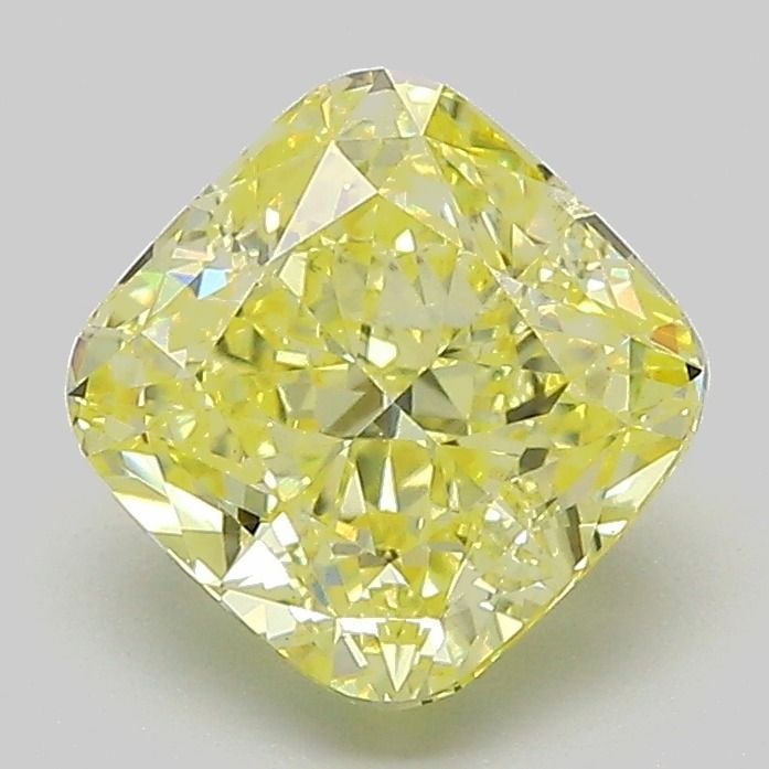 Loose Diamond - CUSHION MODIFIED 2.08ct Fancy Yellow VS1: Loose Diamond - CUSHION MODIFIED 2.08ct Fancy Yellow VS1 Source: This is a real non-mined Diamond that has been grown in a lab Shape: CUSHION MODIFIED Carats: 2.08 Color: Fancy Yellow Certification: I