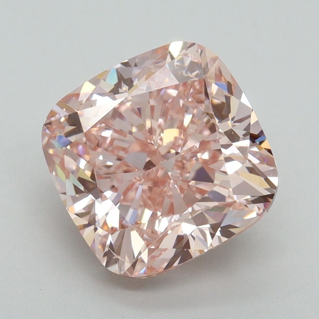Loose Diamond - CUSHION BRILLIANT 4.5ct Fancy Intense Pink VS2: Loose Diamond - CUSHION BRILLIANT 4.5ct Fancy Intense Pink VS2 Source: This is a real non-mined Diamond that has been grown in a lab Shape: CUSHION BRILLIANT Carats: 4.5 Color: Fancy Intense Pink Cert