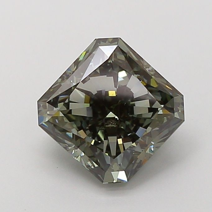 Loose Diamond - SQUARE RADIANT 3.01ct Fancy Deep Gray Green VS1 (1 of 1)