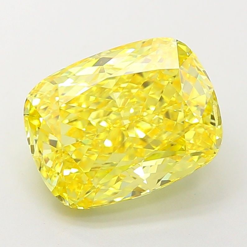 Loose Diamond - CUSHION MODIFIED 7.08ct Fancy Vivid Yellow VS1: Loose Diamond - CUSHION MODIFIED 7.08ct Fancy Vivid Yellow VS1 Source: This is a real non-mined Diamond that has been grown in a lab Shape: CUSHION MODIFIED Carats: 7.08 Color: Fancy Vivid Yellow Cert