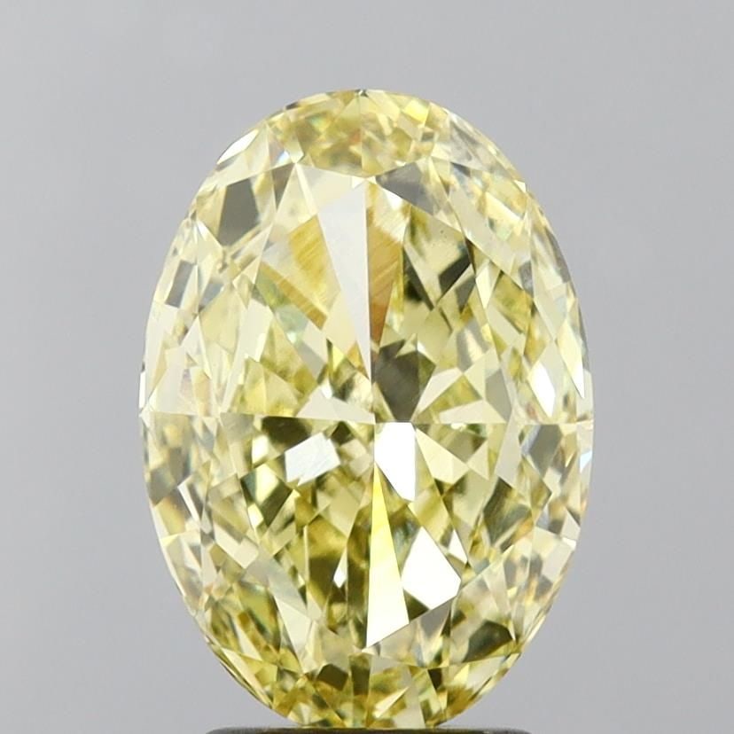 Loose Diamond - OVAL 3.01ct Fancy Intense Yellow VS1: Loose Diamond - OVAL 3.01ct Fancy Intense Yellow VS1 Source: This is a real non-mined Diamond that has been grown in a lab Shape: OVAL Carats: 3.01 Color: Fancy Intense Yellow Certification: IGI Video