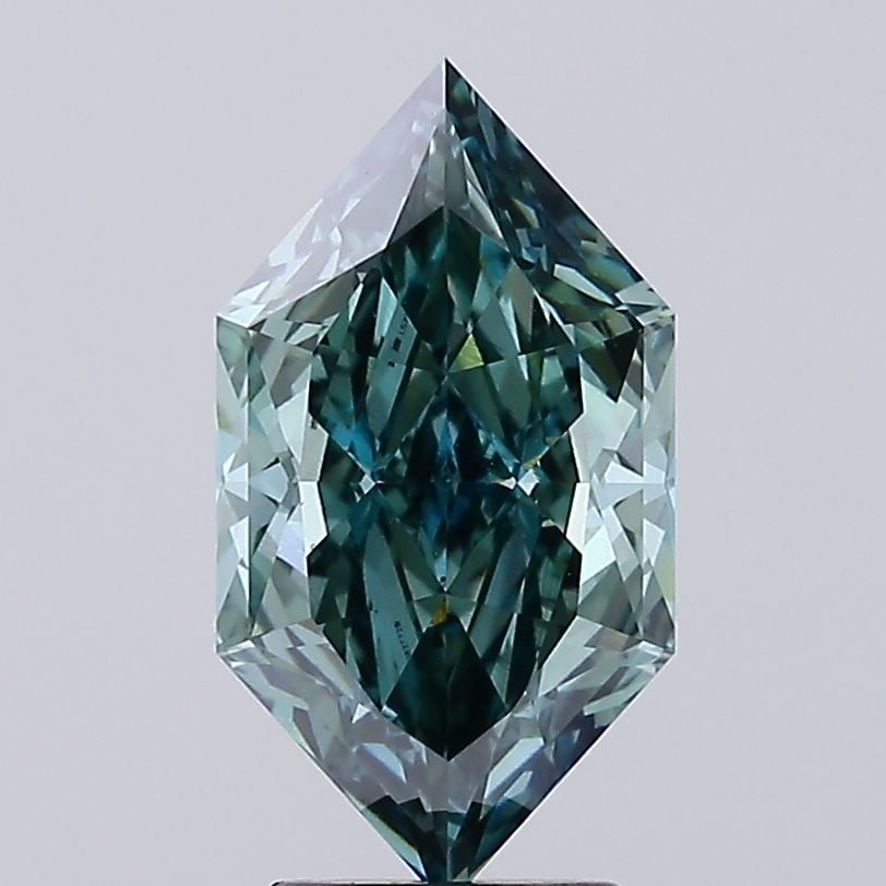 Loose Diamond - HEXAGONAL 3.54ct Fancy Vivid Green VVS2 (1 of 1)