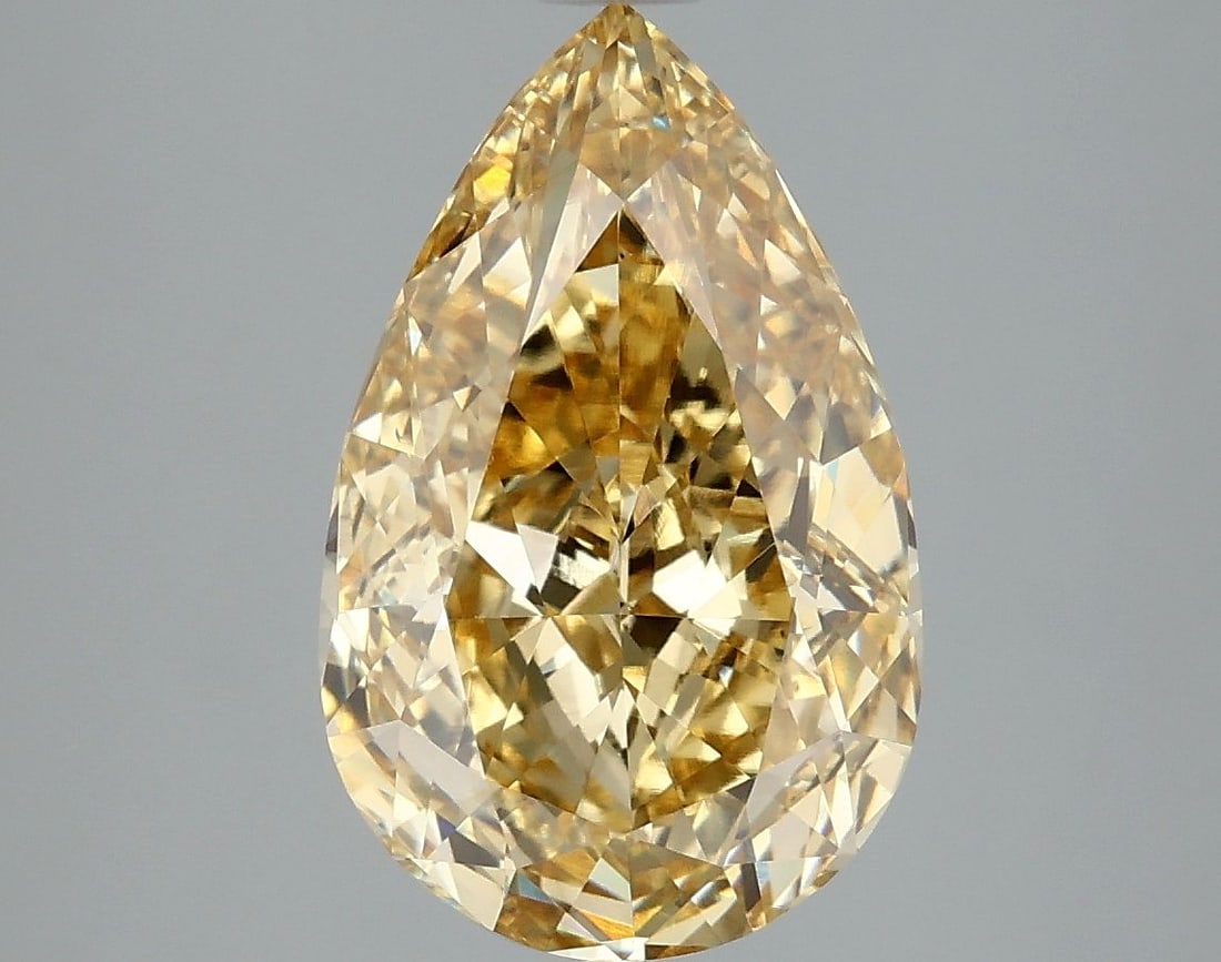 Loose Diamond - PEAR 4.02ct Fancy Intense Yellow VS2 (1 of 1)