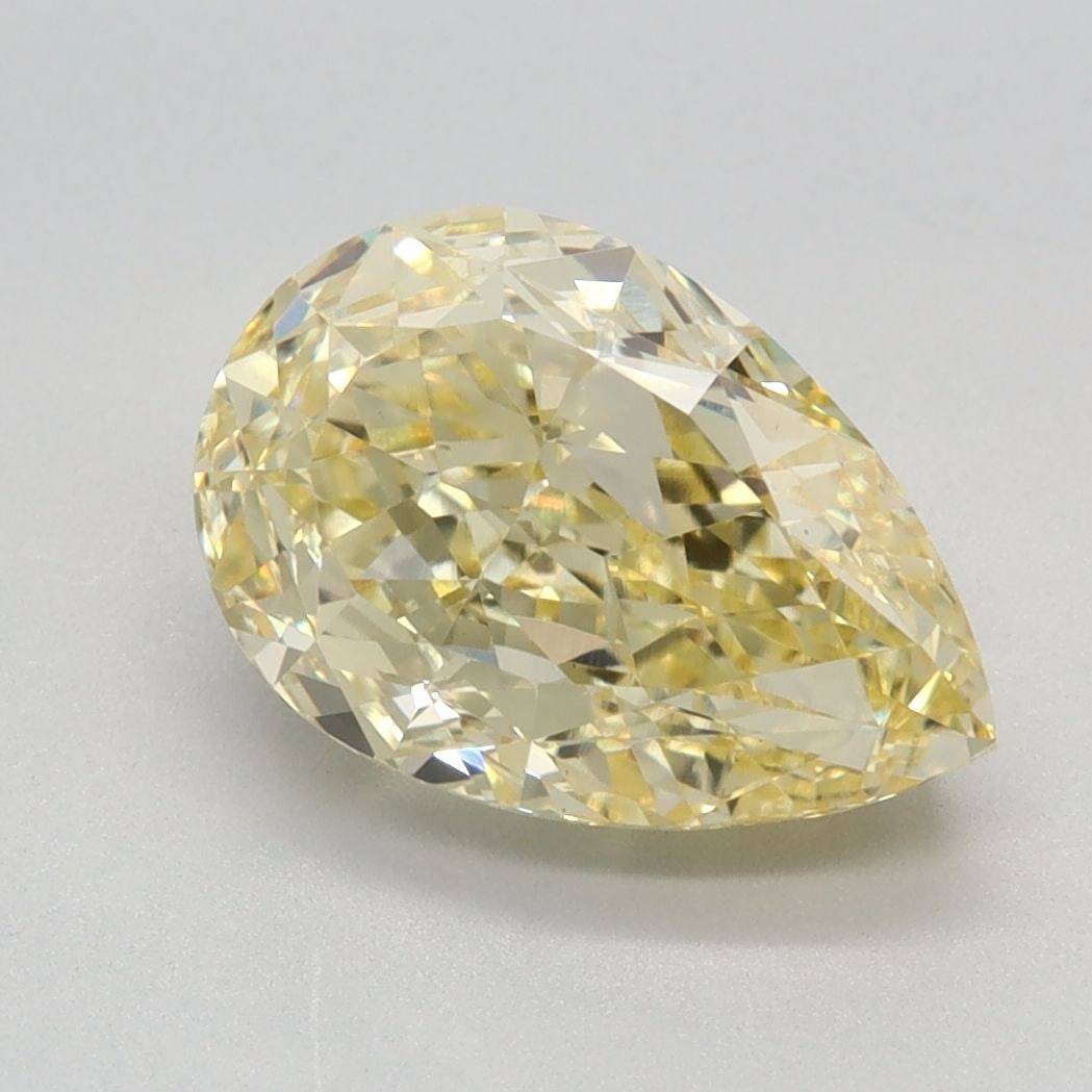 Loose Diamond - PEAR 2.63ct Fancy Intense Yellow VS1: Loose Diamond - PEAR 2.63ct Fancy Intense Yellow VS1 Source: This is a real non-mined Diamond that has been grown in a lab Shape: PEAR Carats: 2.63 Color: Fancy Intense Yellow Certification: IGI