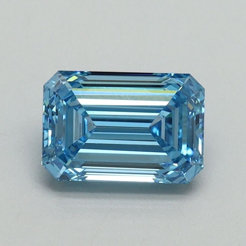 Loose Diamond - EMERALD 1.06ct Fancy Vivid Blue VVS2: Loose Diamond - EMERALD 1.06ct Fancy Vivid Blue VVS2 Source: This is a real non-mined Diamond that has been grown in a lab Shape: EMERALD Carats: 1.06 Color: Fancy Vivid Blue Certification: IGI