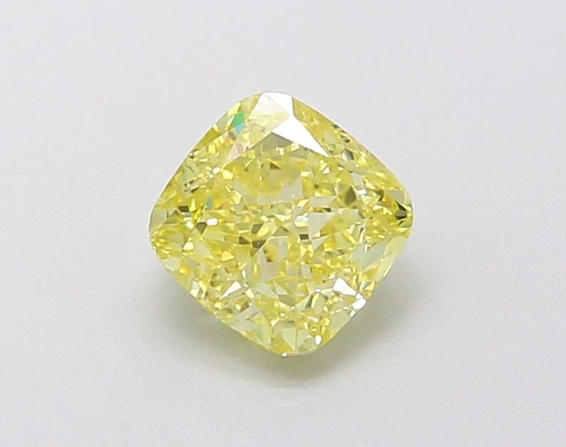 Loose Diamond - CUSHION MODIFIED 1.11ct Fancy Intense Yellow VVS1: Loose Diamond - CUSHION MODIFIED 1.11ct Fancy Intense Yellow VVS1 Source: This is a real non-mined Diamond that has been grown in a lab Shape: CUSHION MODIFIED Carats: 1.11 Color: Fancy Intense
