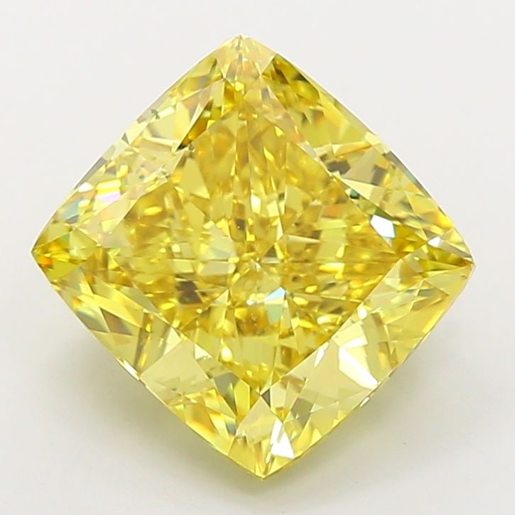 Loose Diamond - CUSHION MODIFIED 10.04ct Fancy Vivid Yellow VS2: Loose Diamond - CUSHION MODIFIED 10.04ct Fancy Vivid Yellow VS2 Source: This is a real non-mined Diamond that has been grown in a lab Shape: CUSHION MODIFIED Carats: 10.04 Color: Fancy Vivid Yellow Ce