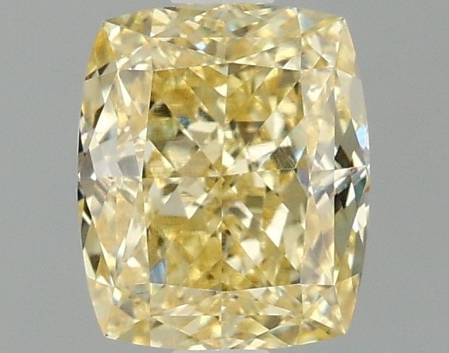 Loose Diamond - CUSHION MODIFIED 1.47ct Fancy Intense Yellow VS1: Loose Diamond - CUSHION MODIFIED 1.47ct Fancy Intense Yellow VS1 Source: This is a real non-mined Diamond that has been grown in a lab Shape: CUSHION MODIFIED Carats: 1.47 Color: Fancy Intense Yellow 