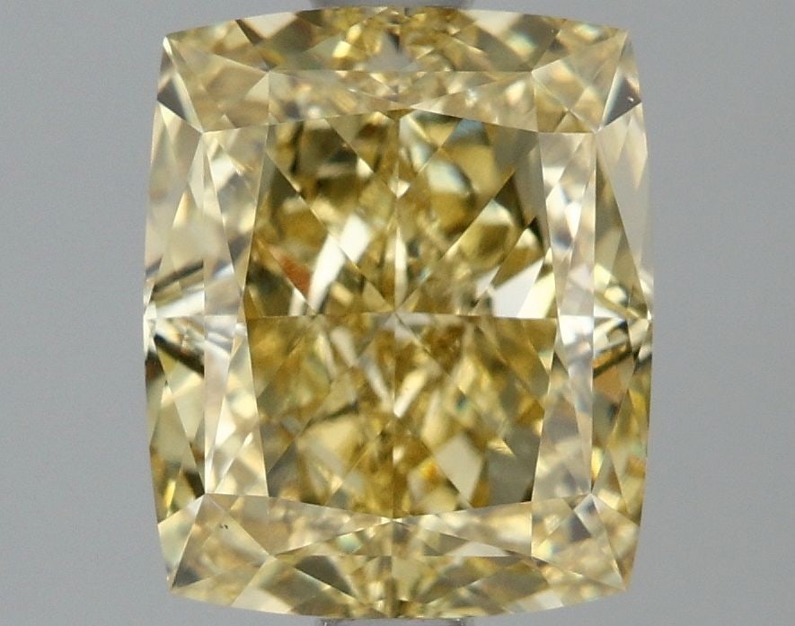 Loose Diamond - CUSHION MODIFIED 2.04ct Fancy Intense Yellow VVS2: Loose Diamond - CUSHION MODIFIED 2.04ct Fancy Intense Yellow VVS2 Source: This is a real non-mined Diamond that has been grown in a lab Shape: CUSHION MODIFIED Carats: 2.04 Color: Fancy Intense Yellow