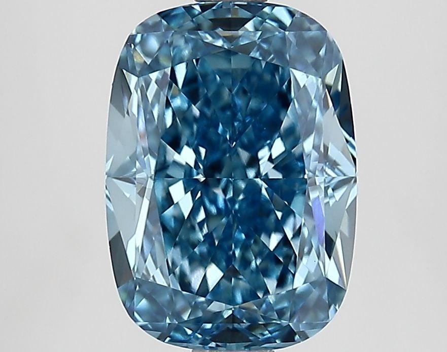 Loose Diamond - CUSHION MODIFIED 3.23ct Fancy Vivid Blue VS1: Loose Diamond - CUSHION MODIFIED 3.23ct Fancy Vivid Blue VS1 Source: This is a real non-mined Diamond that has been grown in a lab Shape: CUSHION MODIFIED Carats: 3.23 Color: Fancy Vivid Blue Certific