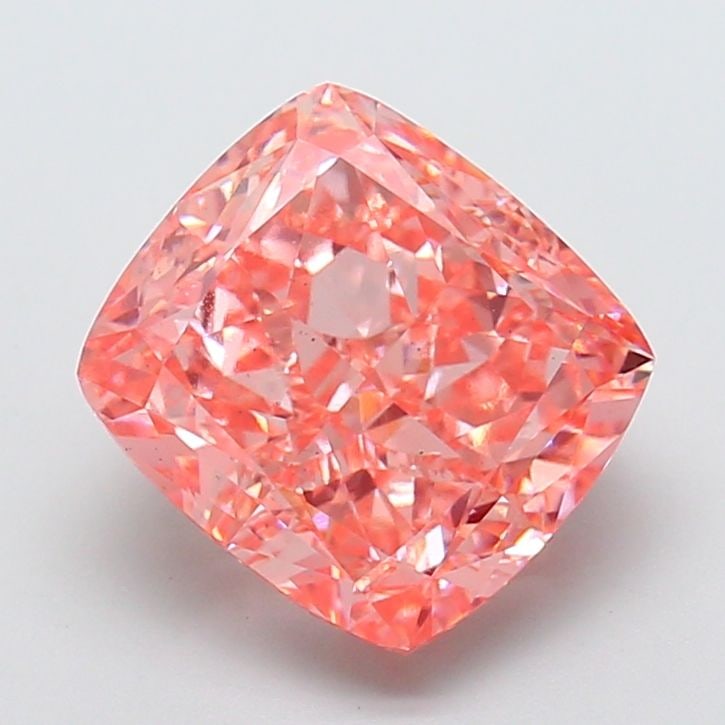 Loose Diamond - CUSHION MODIFIED 5.57ct Fancy Vivid Pink VS2: Loose Diamond - CUSHION MODIFIED 5.57ct Fancy Vivid Pink VS2 Source: This is a real non-mined Diamond that has been grown in a lab Shape: CUSHION MODIFIED Carats: 5.57 Color: Fancy Vivid Pink Certific