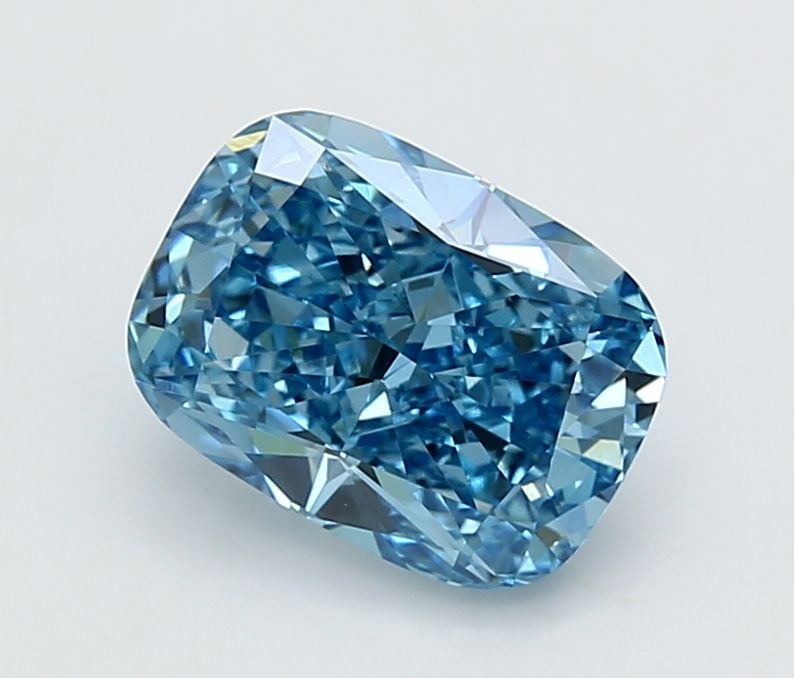 Loose Diamond - CUSHION MODIFIED 2.74ct Fancy Vivid Blue VVS2: Loose Diamond - CUSHION MODIFIED 2.74ct Fancy Vivid Blue VVS2 Source: This is a real non-mined Diamond that has been grown in a lab Shape: CUSHION MODIFIED Carats: 2.74 Color: Fancy Vivid Blue Certifi